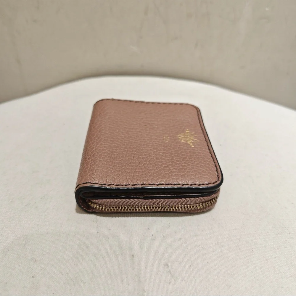 Christian Dior Light Pink Calfskin Coin and Card Holder